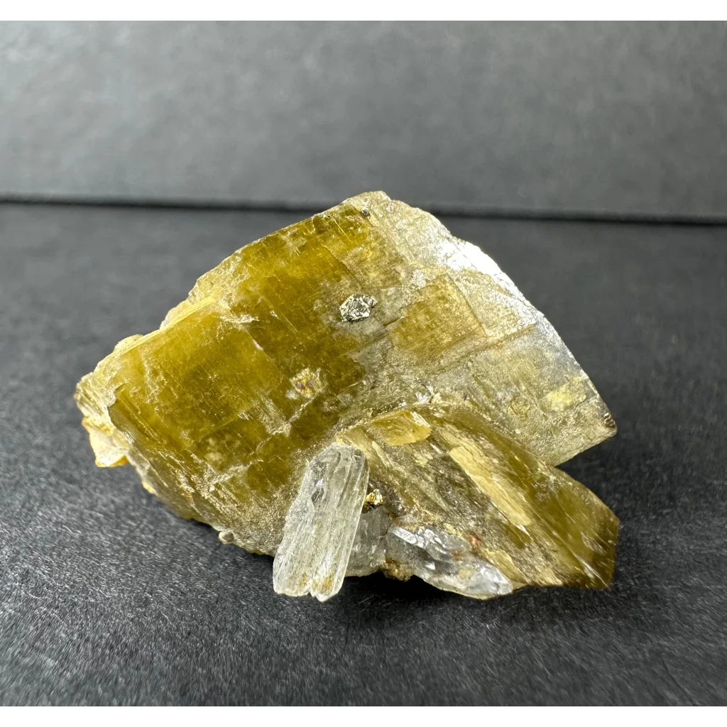 Stunning translucent yellow-green diamond quartz crystal specimen