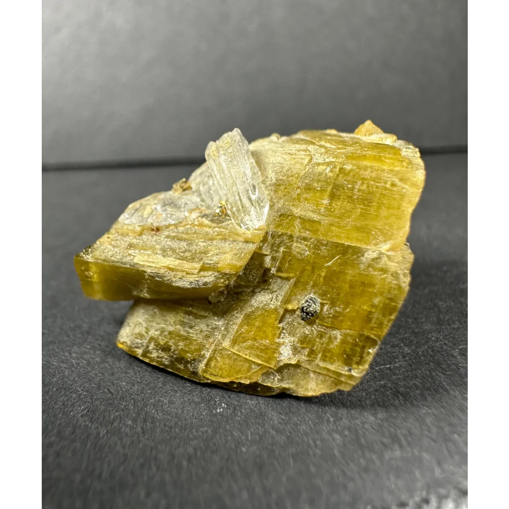 Stunning yellow diamond quartz crystal specimen with translucent facets