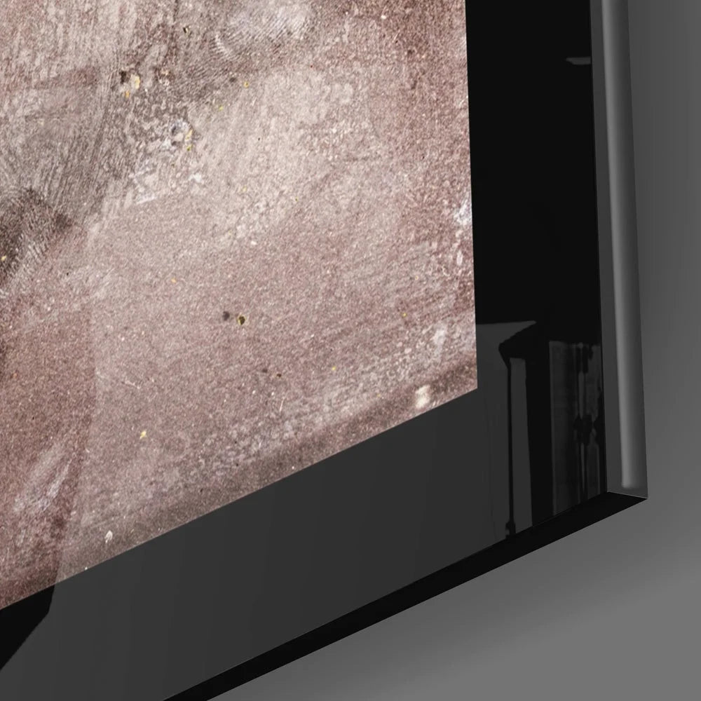 Stunning yellow leaf glass wall art in sleek black frame