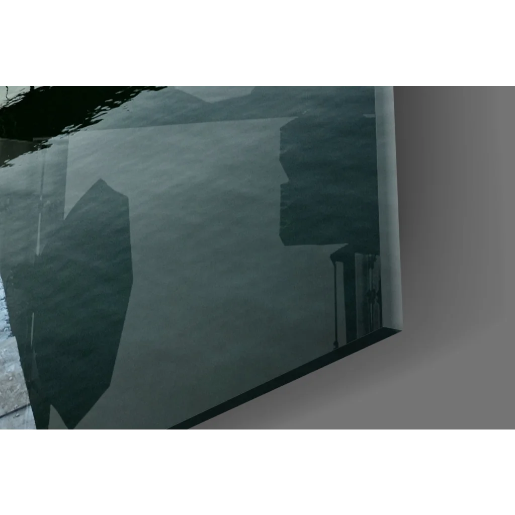 Stunning yellow sky glass wall art canvas with sleek design