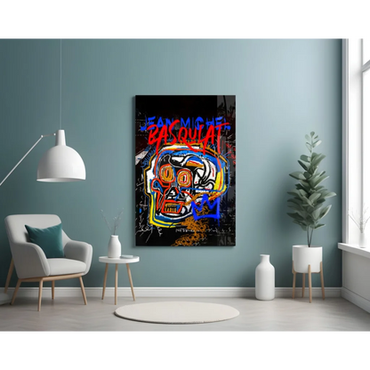 Graffiti Skull Canvas Wall Art with Electric Color Pop | Contemporary Home Wall Art | vintageantiquesgifts.com