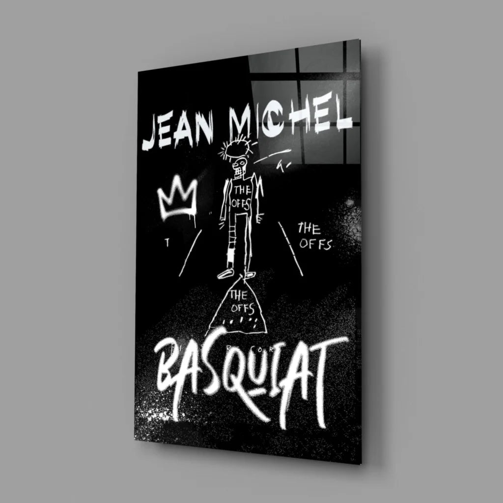 Basquiat Graffiti Style Canvas Wall Art Print | Glass Wall Art Print | vintageantiquesgifts.com