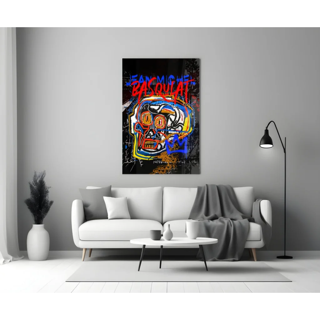 Graffiti Skull Canvas Wall Art with Electric Color Pop | Modern Wall Art Decor | vintageantiquesgifts.com
