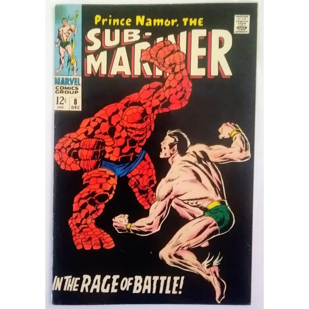Namor battles The Thing in epic Marvel Comics cover art