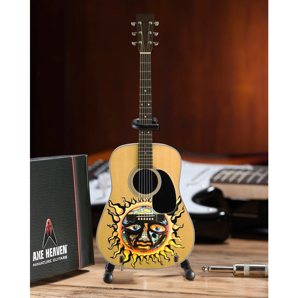Sublime Sun Logo miniature guitar by Axe Heaven® with sun design
