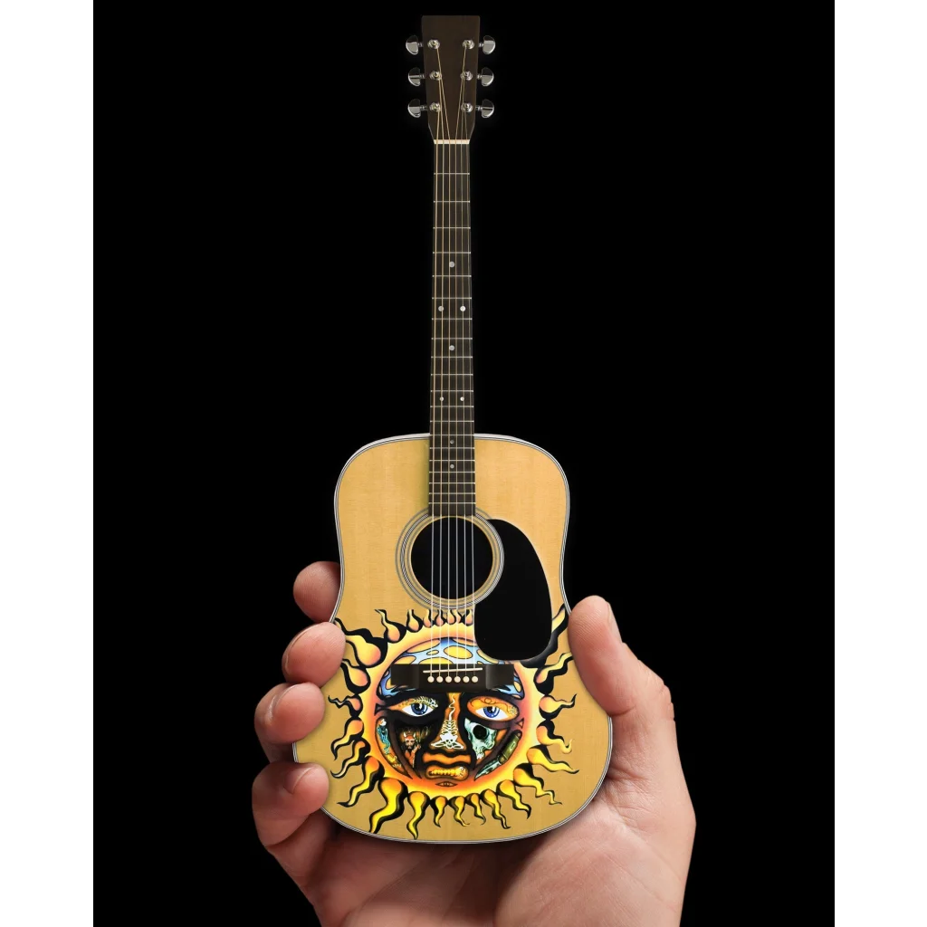 Sublime Sun Logo mini guitar by Axe Heaven® with colorful sun face