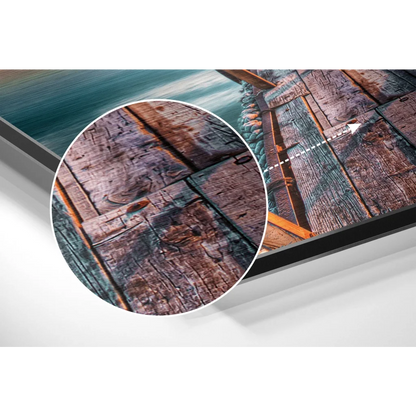 Weathered Pier Brushed Aluminium Dibond Canvas Print | Modern Wall Art Decor | vintageantiquesgifts.com