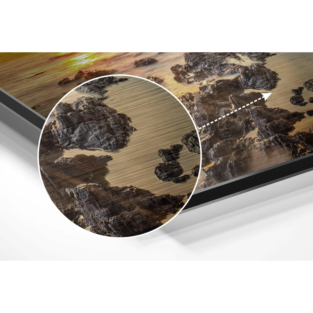 Sunset Brushed Aluminium Dibond Wall Art