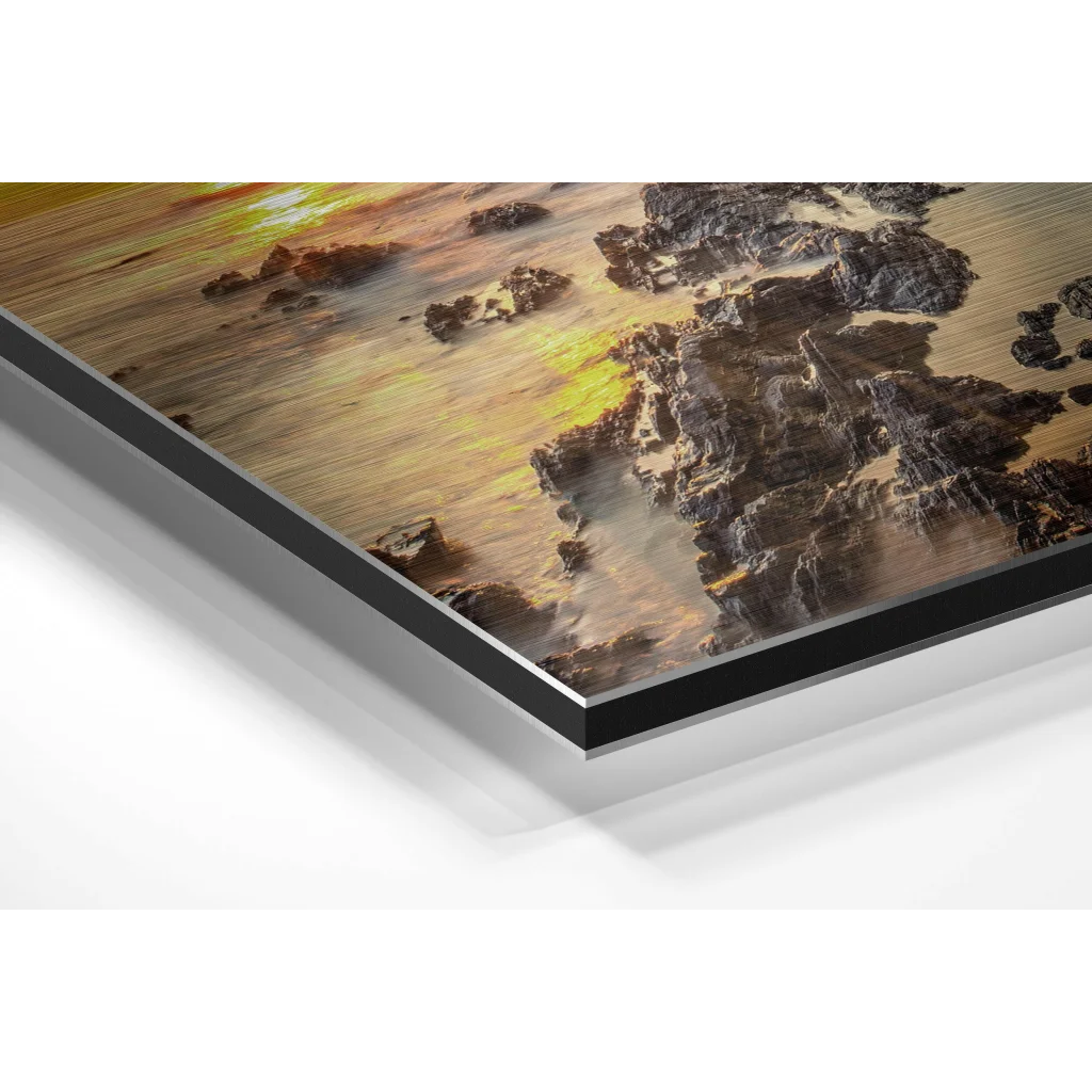 Sunset Brushed Aluminium Dibond Wall Art