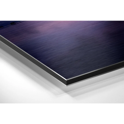 Stunning brushed aluminium dibond twilight boat art print