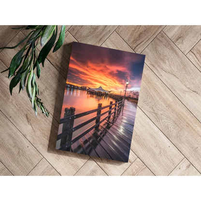 Stunning Sunset Pier Insigne Aluminum Prints for Your Walls | Modern Wall Art Decor | vintageantiquesgifts.com