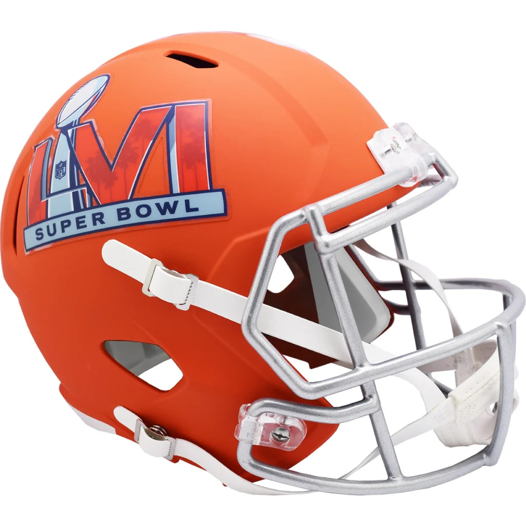 Super Bowl LVI Speed Replica Helmet Orange Chrome Edition | Creative Sports | vintageantiquesgifts.com