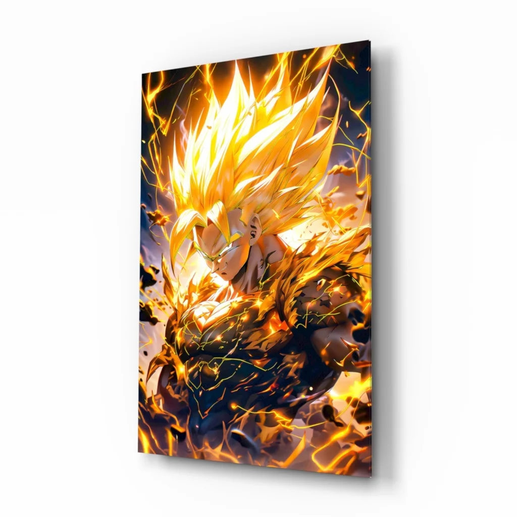 Super Saiyan golden hair Dragon Ball Z wall art canvas print