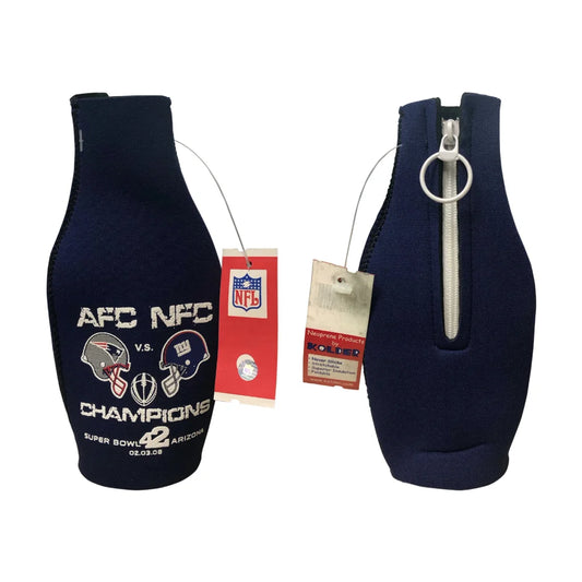Superbowl XLII Patriots Bottle Cooler with Giants Logo | Creative Sports | vintageantiquesgifts.com