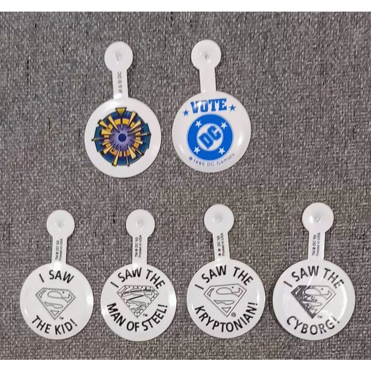 Superman lanyard with Zero Hour DC promo buttons set