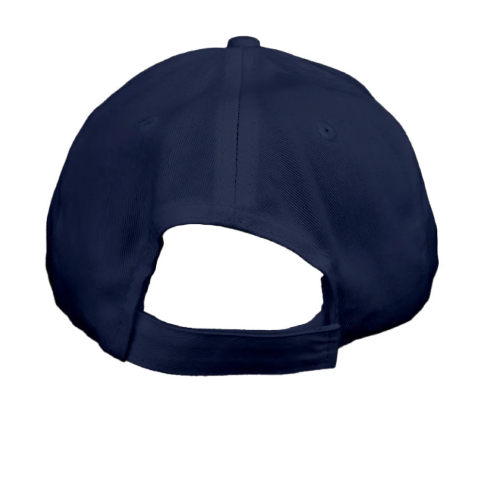 Navy blue Superman logo twill baseball cap with mesh back and adjustable strap