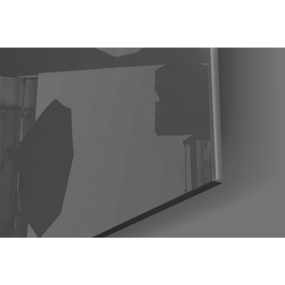 Surreal clown mask glass wall art with bold color pops