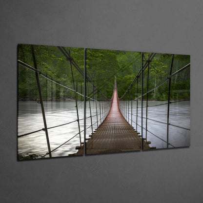 Stunning Bridge Tri Panel Canvas Wall Art for Your Home | Glass Wall Art Print | vintageantiquesgifts.com