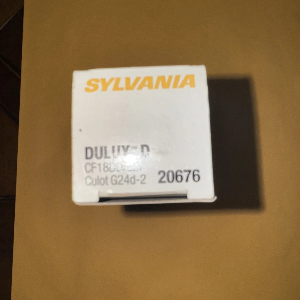 Sylvania CF18DD/827 T4 compact fluorescent CFL bulb in white box