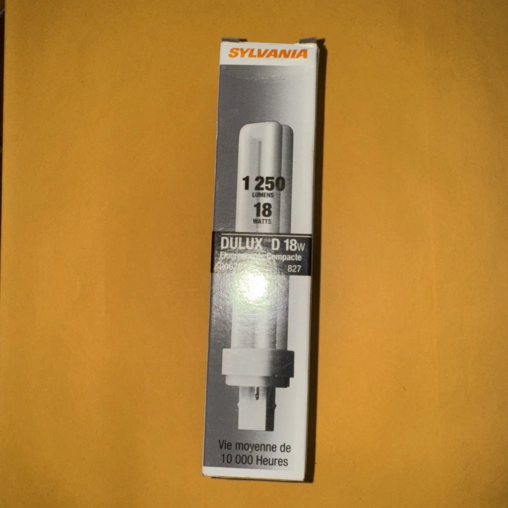Sylvania CF18DD 18W compact fluorescent lamp in original packaging