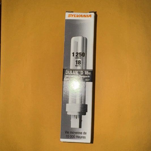 Sylvania CF18DD 18W compact fluorescent lamp in original packaging