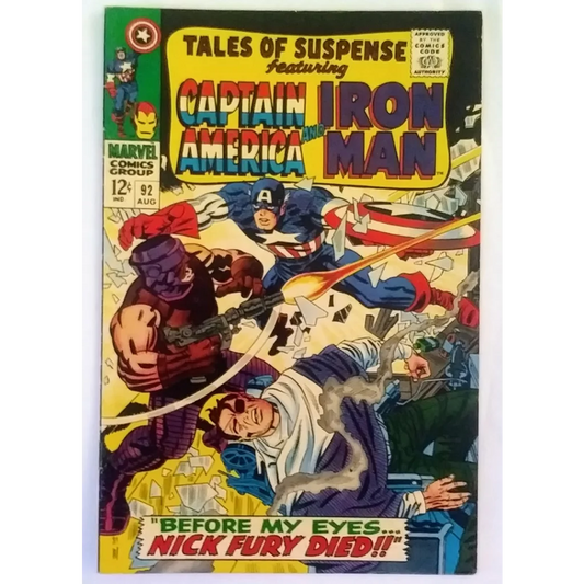 1967 Marvel Comics Tales of Suspense #92 Captain America Iron Man