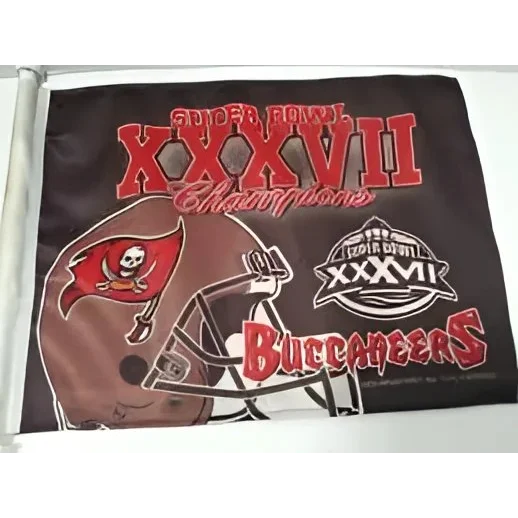 Tampa Bay Buccaneers Super Bowl XXXVII Champions Car Flag | Creative Sports | vintageantiquesgifts.com