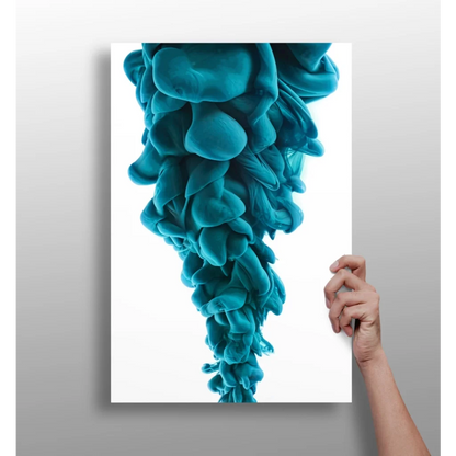 Vibrant Teal Ink Cloud Insigne Aluminum Prints | Insigneart USA | vintageantiquesgifts.com