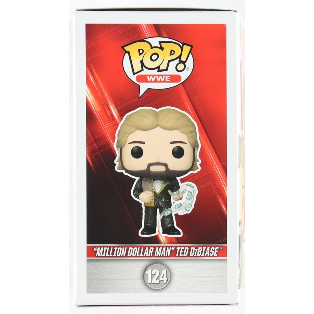 Funko Pop Ted Dibiase signed WWE figure with JSA auth, perfect for Dibiase signed WWE fans