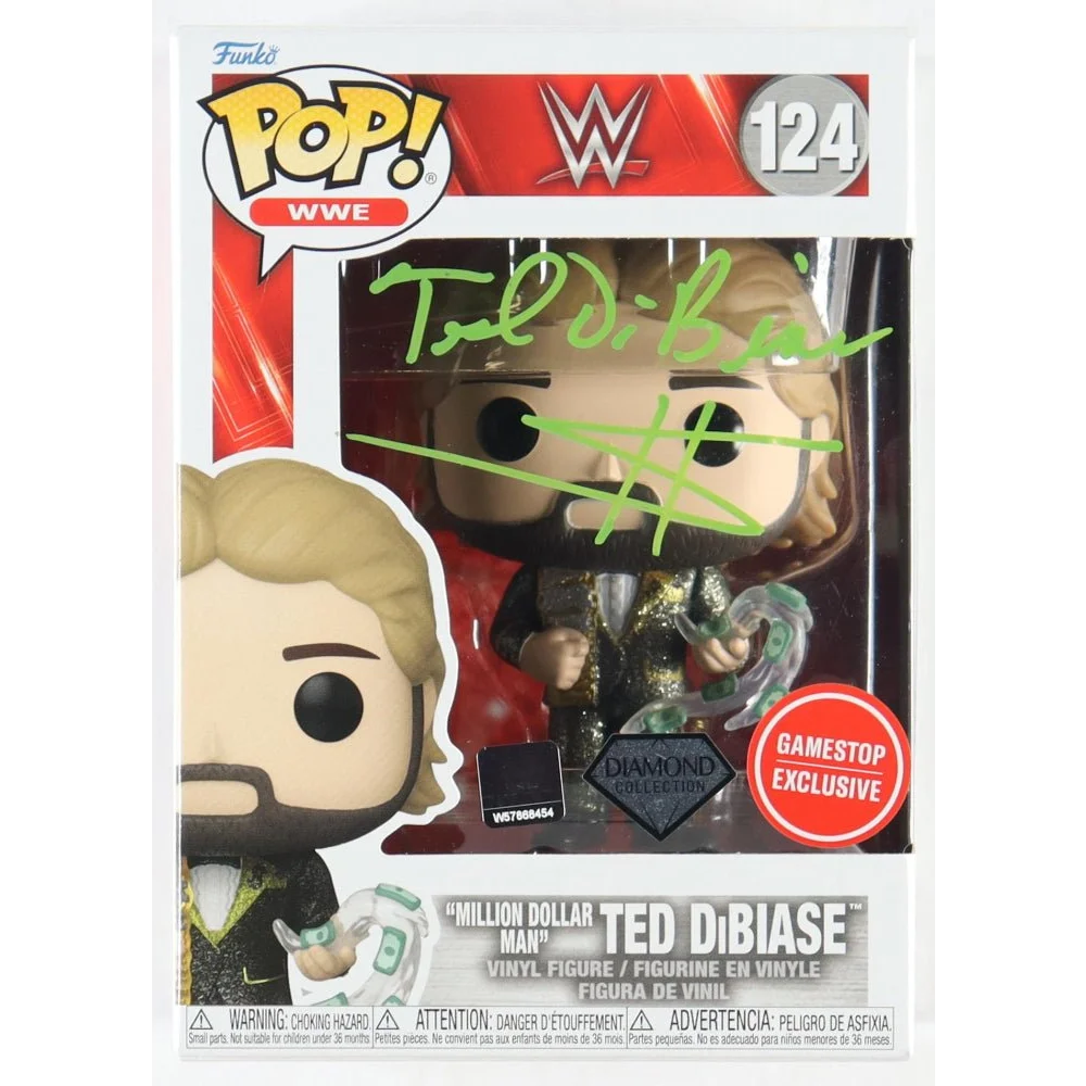 Ted Dibiase signed WWE Funko Pop figure with JSA auth, perfect for fans and collectors