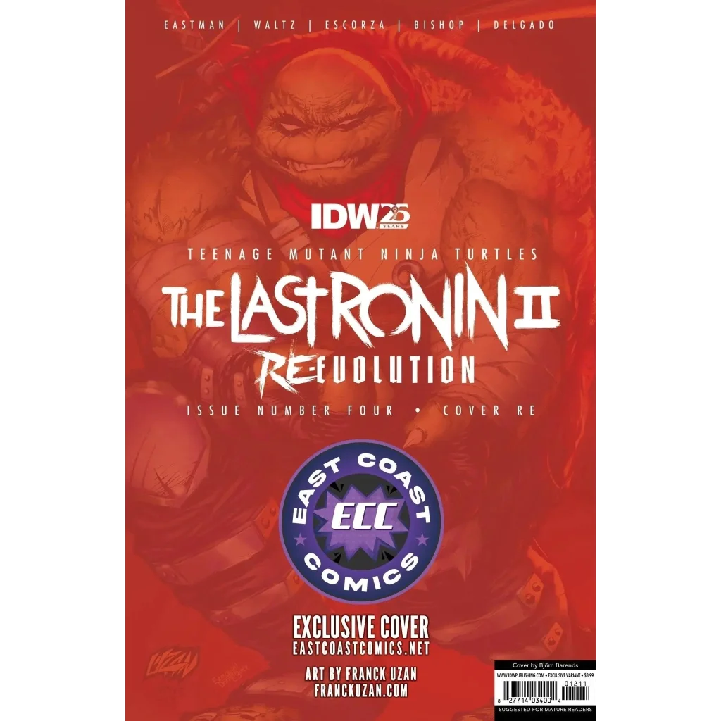 TMNT Last Ronin II Re-Evolution #5 ECC Virgin Detail — IDW Franck Uzan TMNT Collectible USA