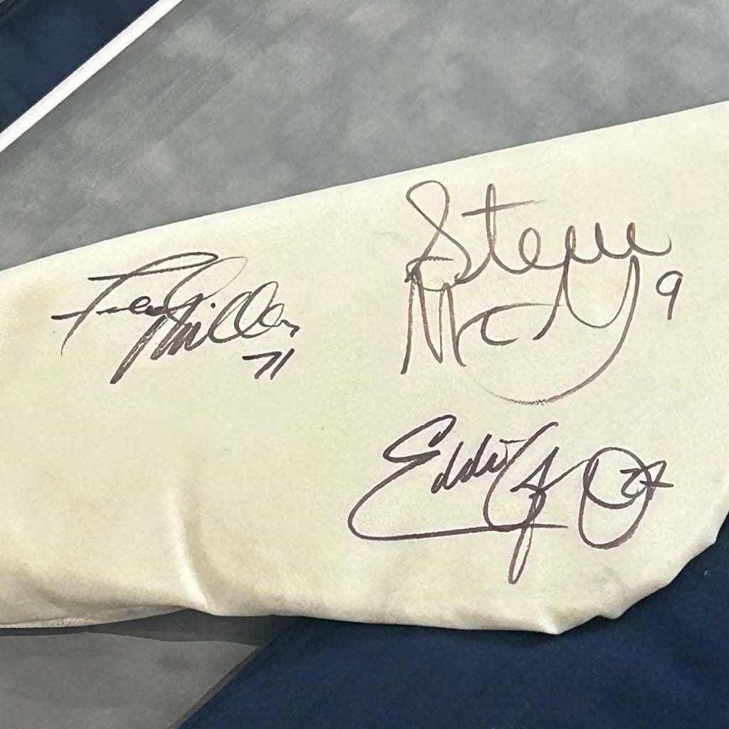 Tennessee Titans deluxe framed autographed white leather baseball cap