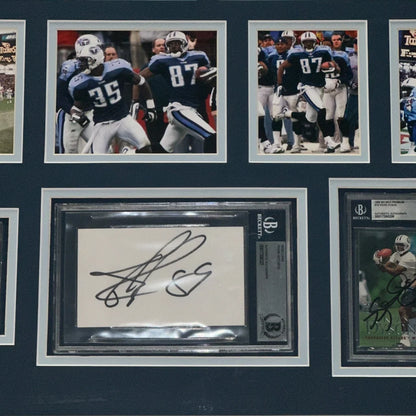 Tennessee Titans Kevin Dyson deluxe framed autographed football display