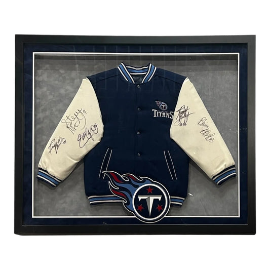 Tennessee Titans deluxe framed autographed varsity jacket
