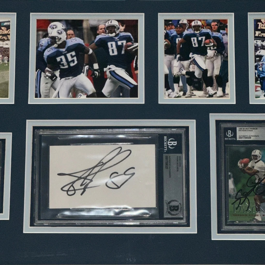 Tennessee Titans Music City Miracle deluxe framed autographed collage with Kevin Dyson