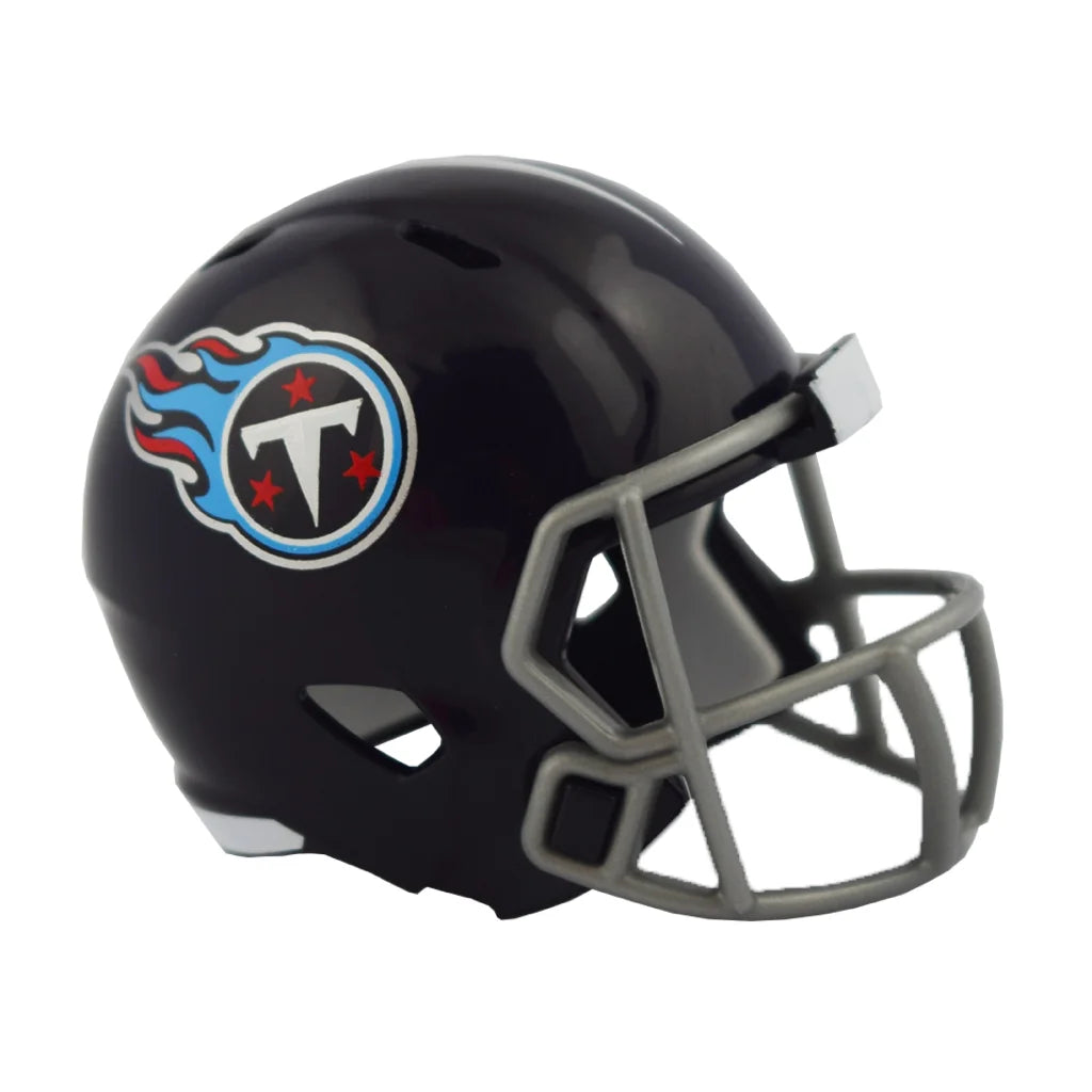 Black Tennessee Titans Riddell Speed Pocket Pro mini helmet with silver accents