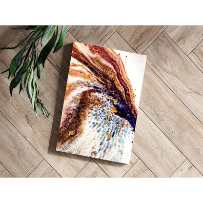 Stunning Swirling Gold Purple Insigne Aluminum Print | Modern Wall Art Decor | vintageantiquesgifts.com