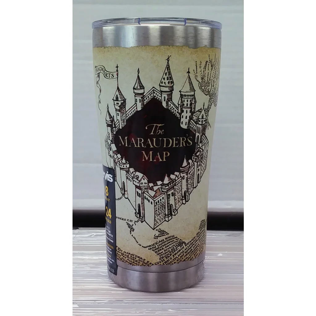Tervis Harry Potter Marauders Map stainless steel tumbler on cream background