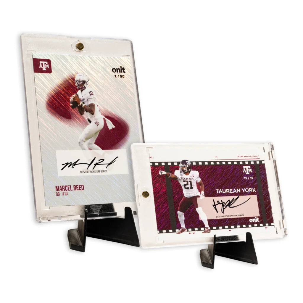 Texas A&M signed trading cards single pack with acrylic cases