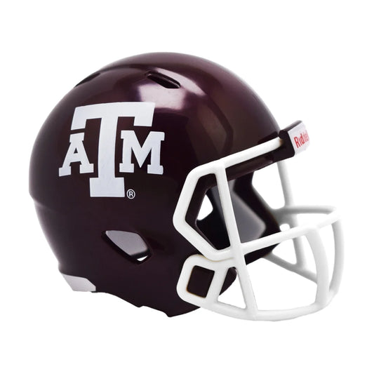 Maroon Texas A&M Riddell Speed Pocket Pro mini helmet