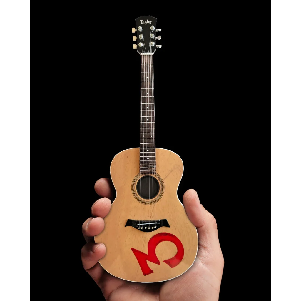Third Eye Blind Taylor acoustic guitar miniature by Axe Heaven with red O logo
