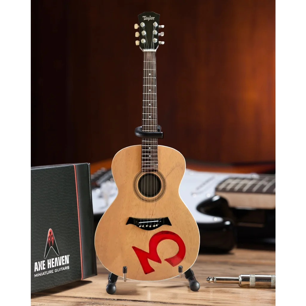 Third Eye Blind Taylor acoustic guitar miniature by Axe Heaven with red no logo