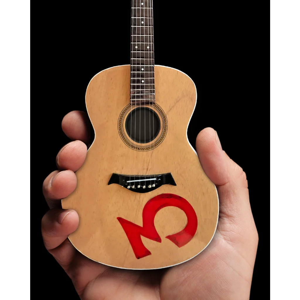 Third Eye Blind Axe Heaven acoustic guitar miniature with red m logo