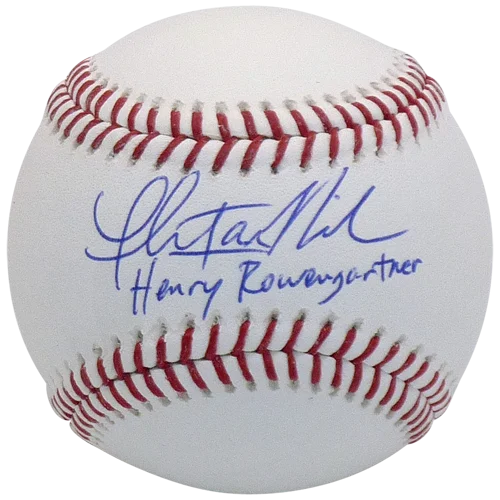 Thomas Ian Nicholas autographed MLB baseball with red stitching