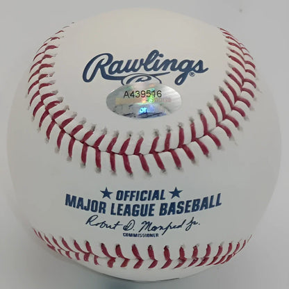 Thomas Ian Nicholas autographed white Rawlings MLB baseball with red stitching
