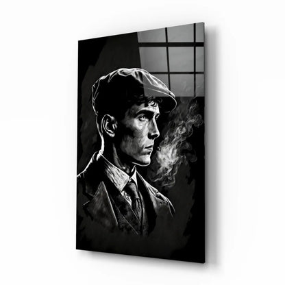 Vintage Gangster Glass Wall Art Portrait Canvas Print | Insigneart USA | vintageantiquesgifts.com