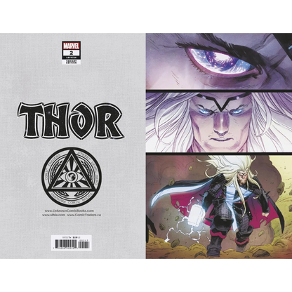 Comic book with gray cover and Thor three-panel illustration 5th ptg by Donny Cates