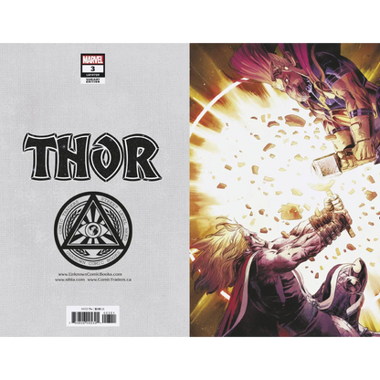 Comic book with Thor battling an opponent on the 4th PTG Klein Variant Cover