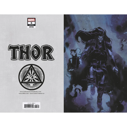 Comic book featuring Thor and dark shadowy figure on cover, THOR #5 3rd PTG Klein