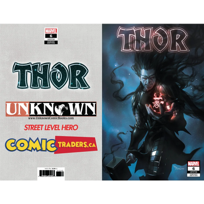 Comic book cover of Thor #6 by Unknown Comics Miguel Mercado exclusive with dark fantasy art